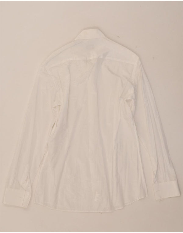 Camisa masculina Carlo Pignatelli tamanho 38 15 poliéster branco médio