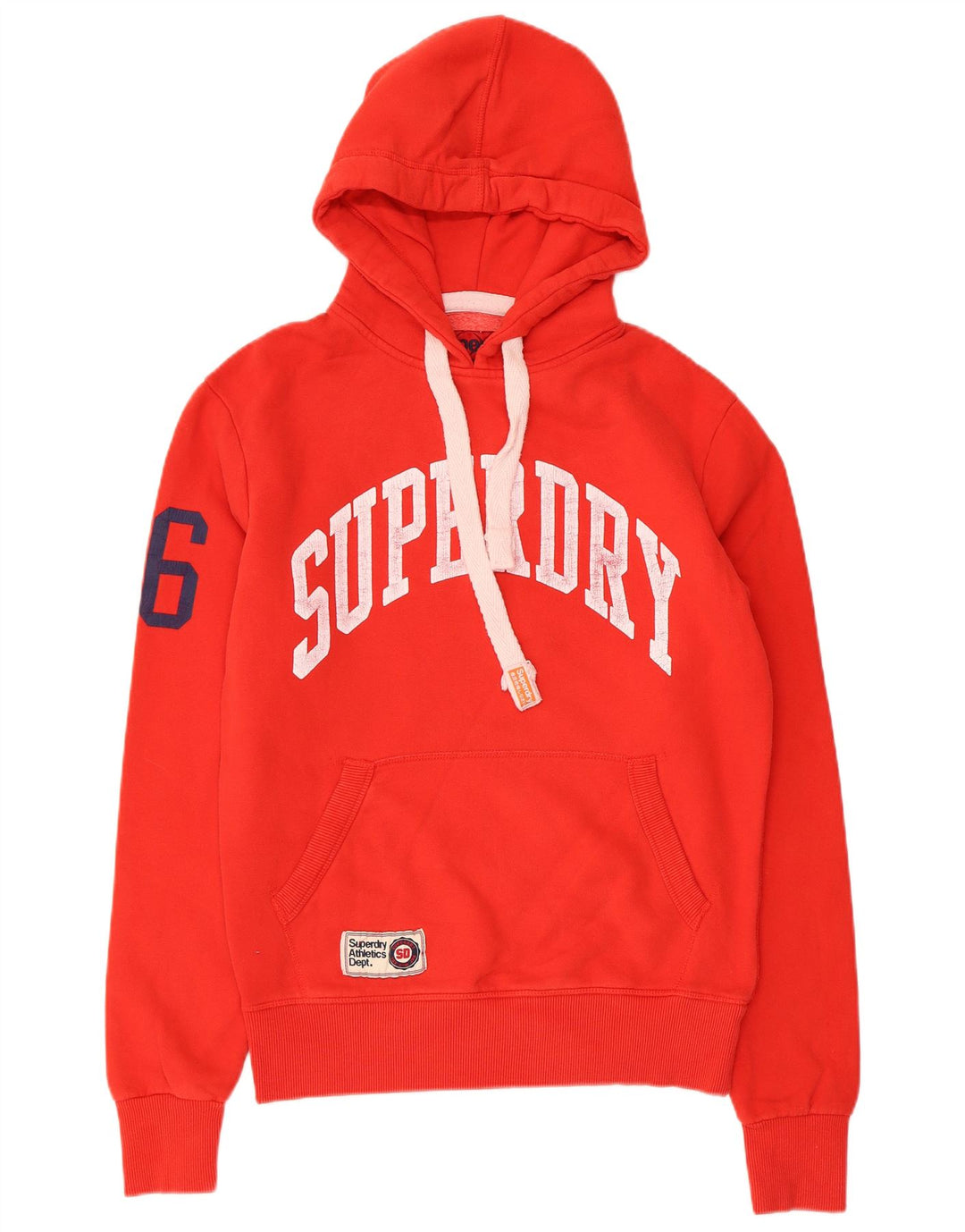 Suéter com capuz gráfico masculino Superdry pequeno algodão vermelho