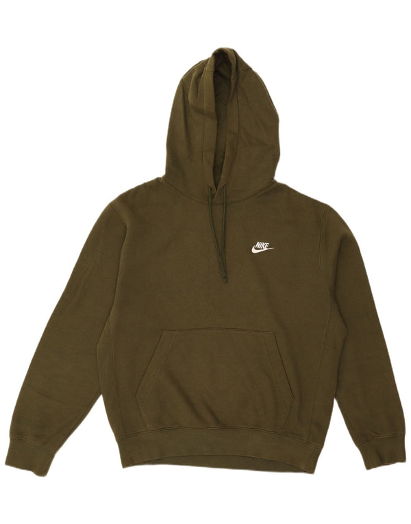 Moletom com capuz masculino Nike Loose Fit pequeno algodão cáqui