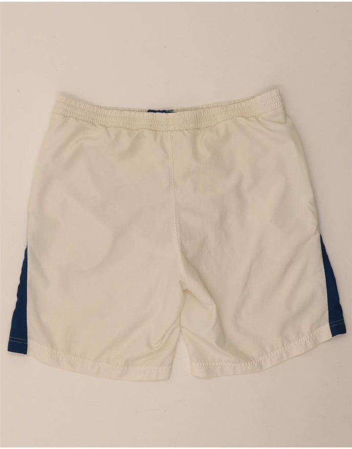 Shorts esportivos masculinos Adidas médio branco colorblock poliéster