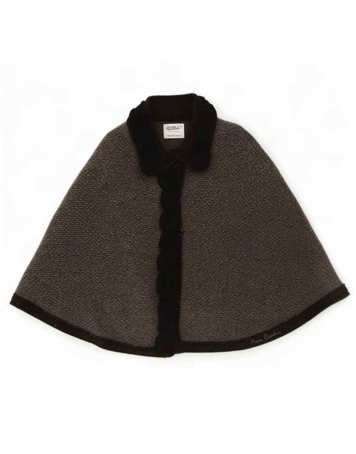Casaco poncho feminino Pierre Cardin tamanho único lã cinza