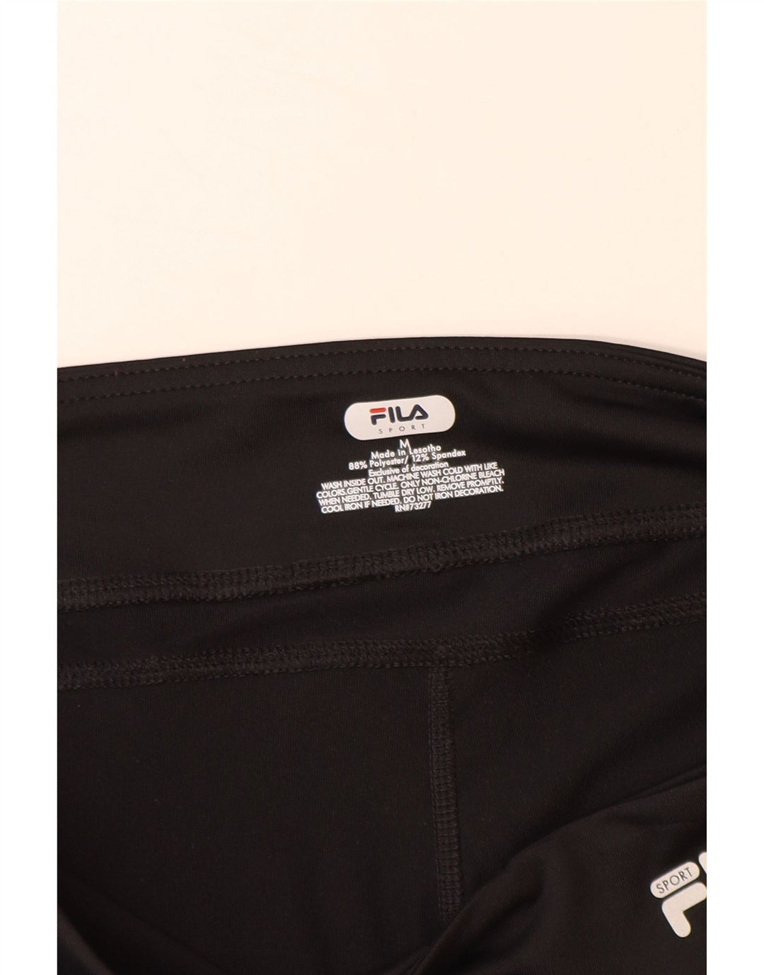 FILA Womens Capri Leggings UK 14 Médio Preto Poliéster