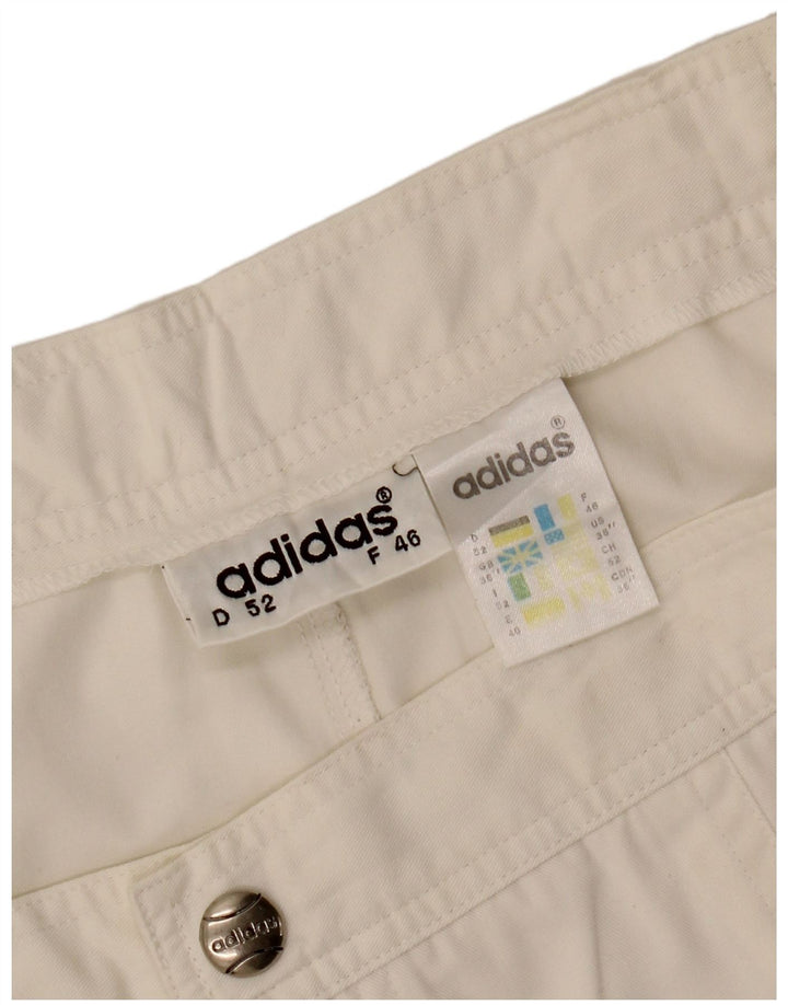 ADIDAS Mens Chino Shorts W36 Grande Poliéster Branco