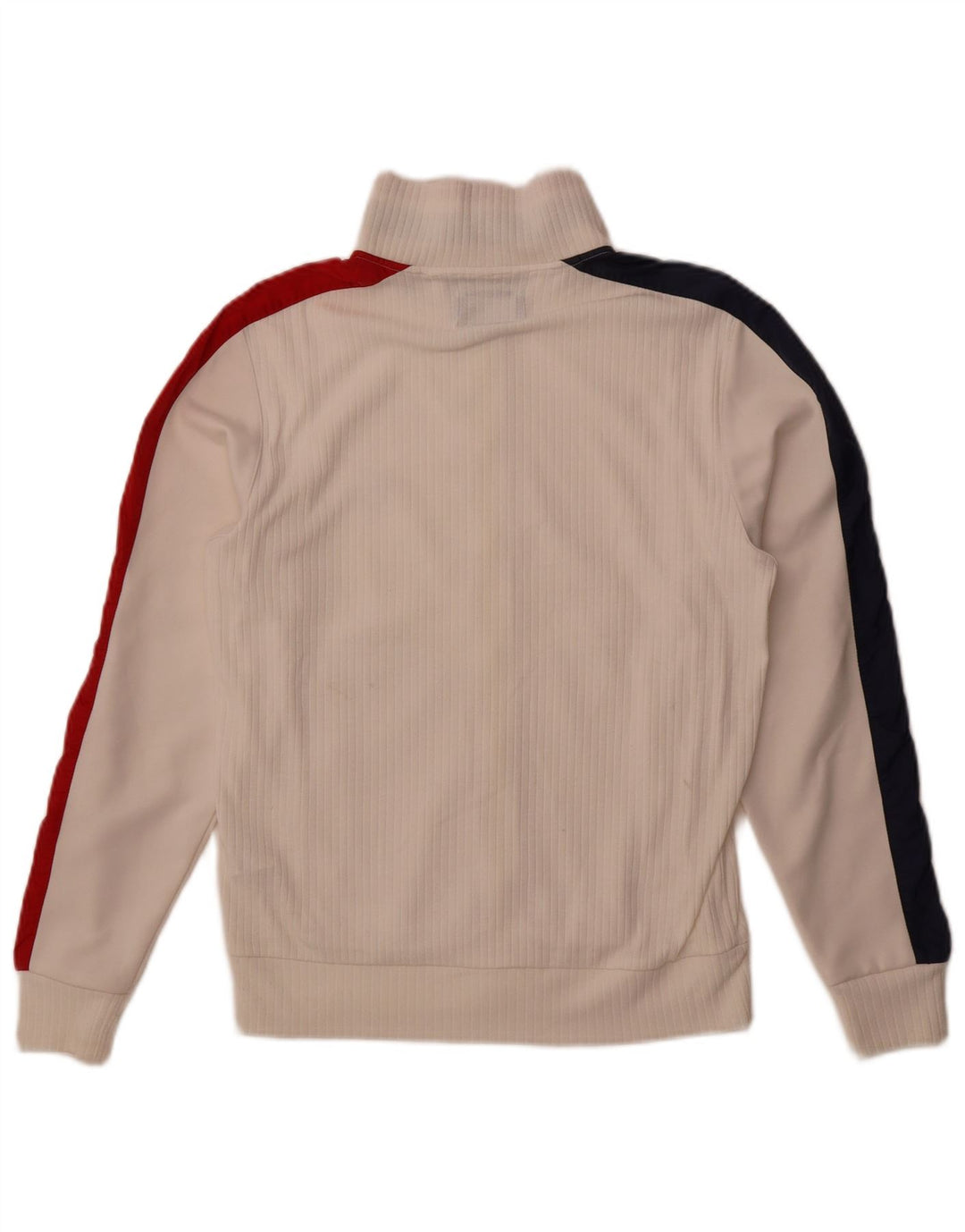 Jaqueta masculina de treino Sergio Tacchini, pequena, branca, colorida, poliéster