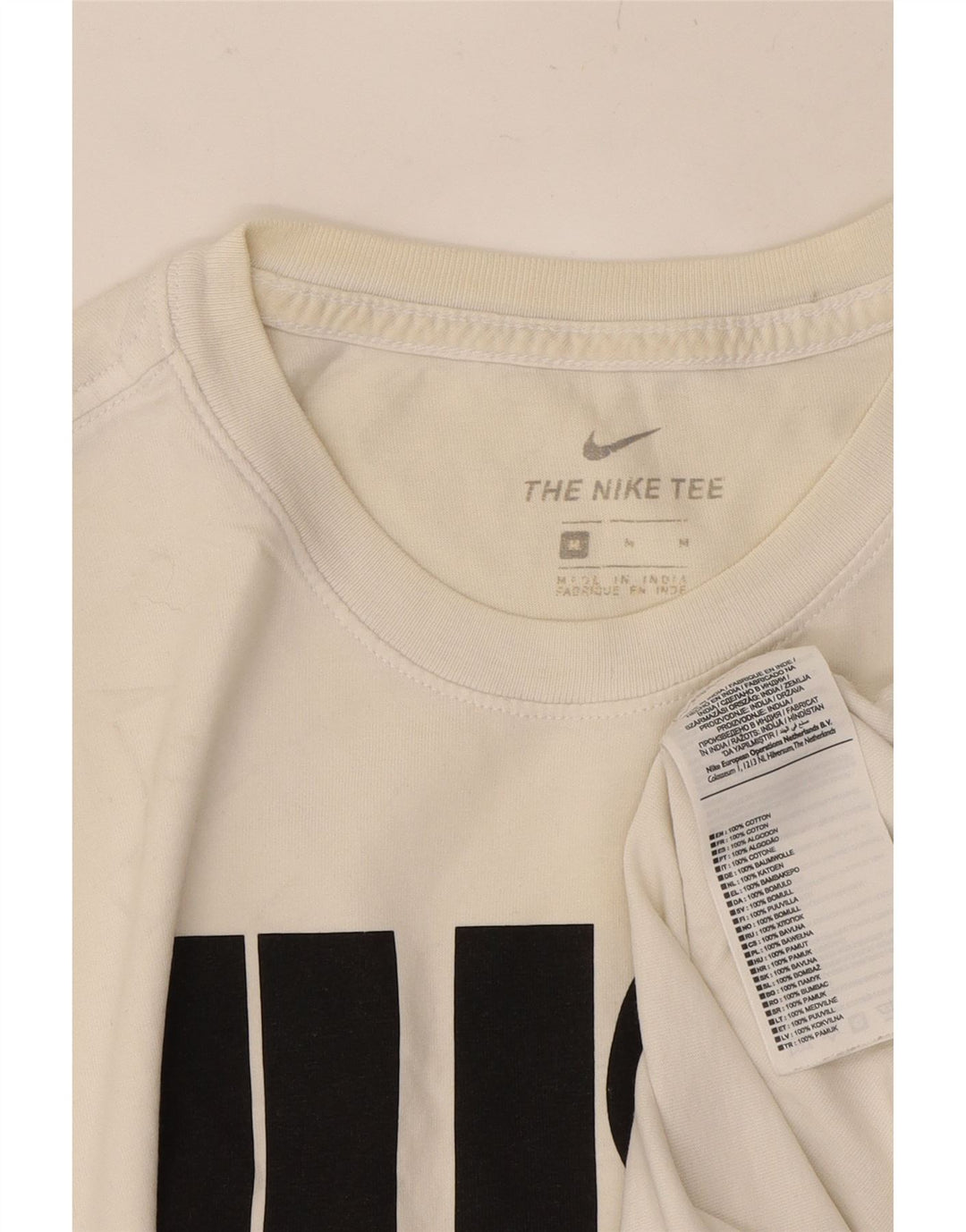NIKE Mens Graphic T-Shirt Top Medium White Cotton Vintage Nike and Second-Hand Nike from Messina Hembry 