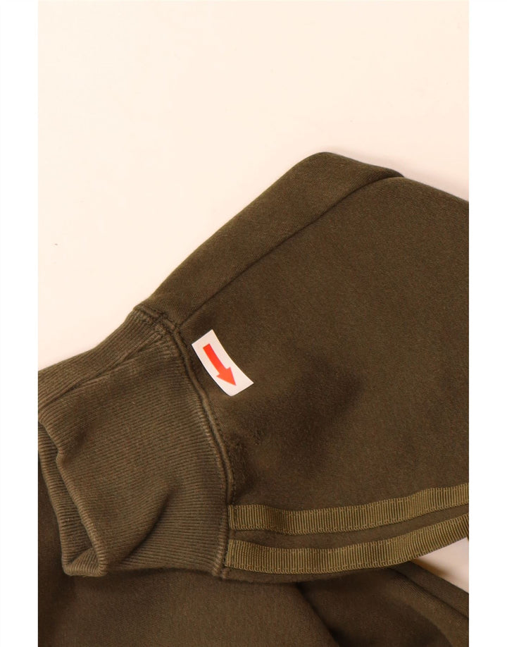 Adidas Mens Moletom Jumper Pequeno Algodão Cáqui