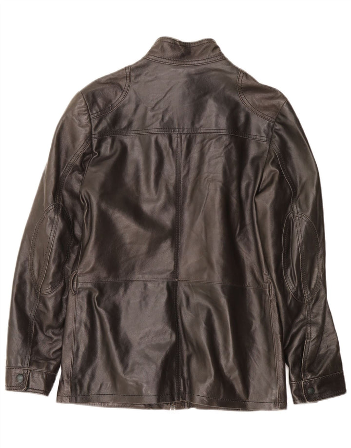 Jaqueta de couro feminina Suprema IT 42 couro preto médio