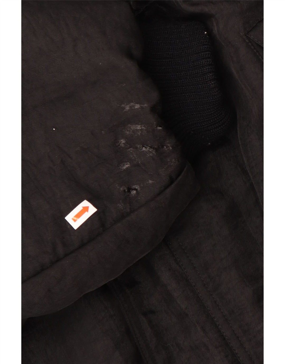 Jaqueta acolchoada masculina vintage folgada UK 38 preta média