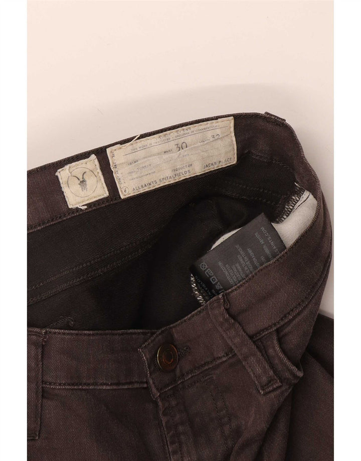 Jeans Slim Feminino All Saints W30 L32 Algodão Marrom