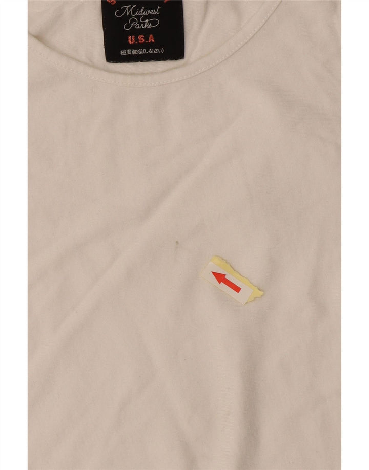 Camiseta feminina Superdry Regular Fit UK 6 XS algodão branco