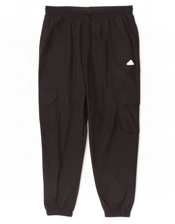 Adidas Mulheres Cargo Calças de treino Joggers UK 24/26 2XL Preto