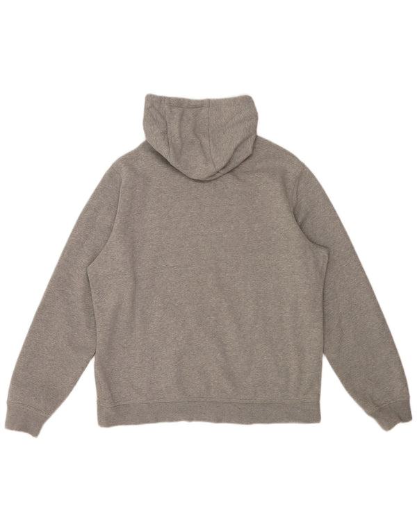 Nike masculino moletom com capuz XL cinza manchado de algodão