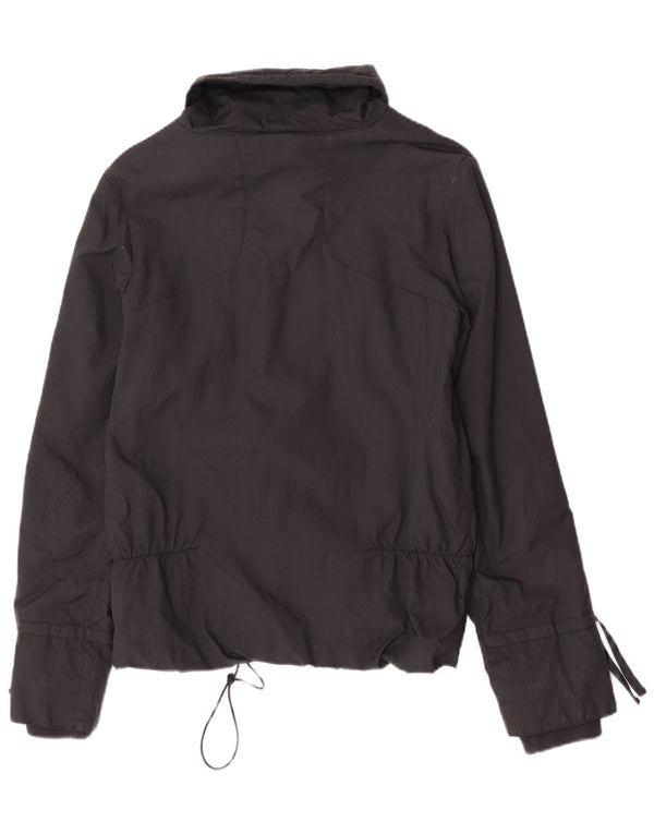 Jaqueta corta-vento feminina Nike UK 8/10 pequena preta de nylon