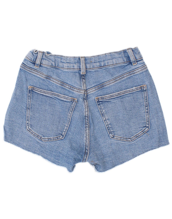 Shorts jeans femininos Zara 8-9 anos W24 algodão azul