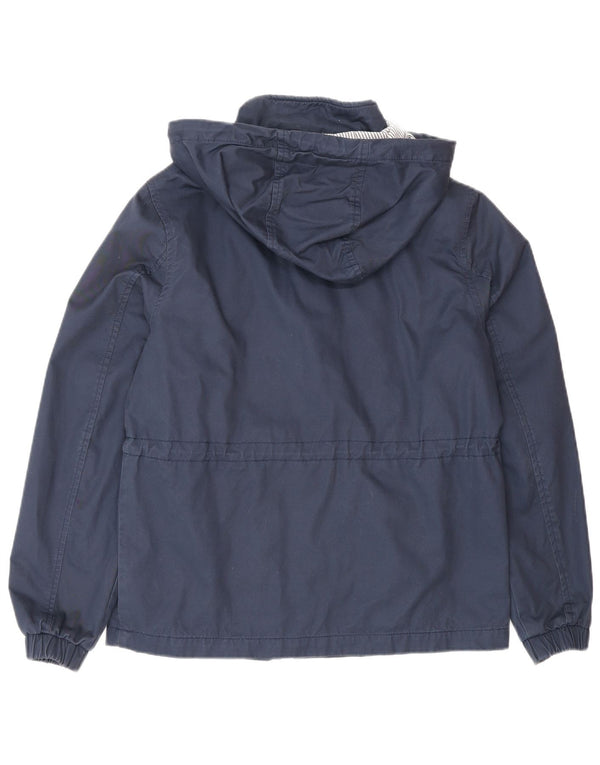 Jaqueta bomber feminina com capuz Tommy Hilfiger Reino Unido 34 XS azul marinho algodão