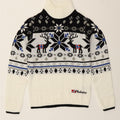 Suéter feminino Nebulus com gola tartaruga Reino Unido 14 grande branco Fair Isle