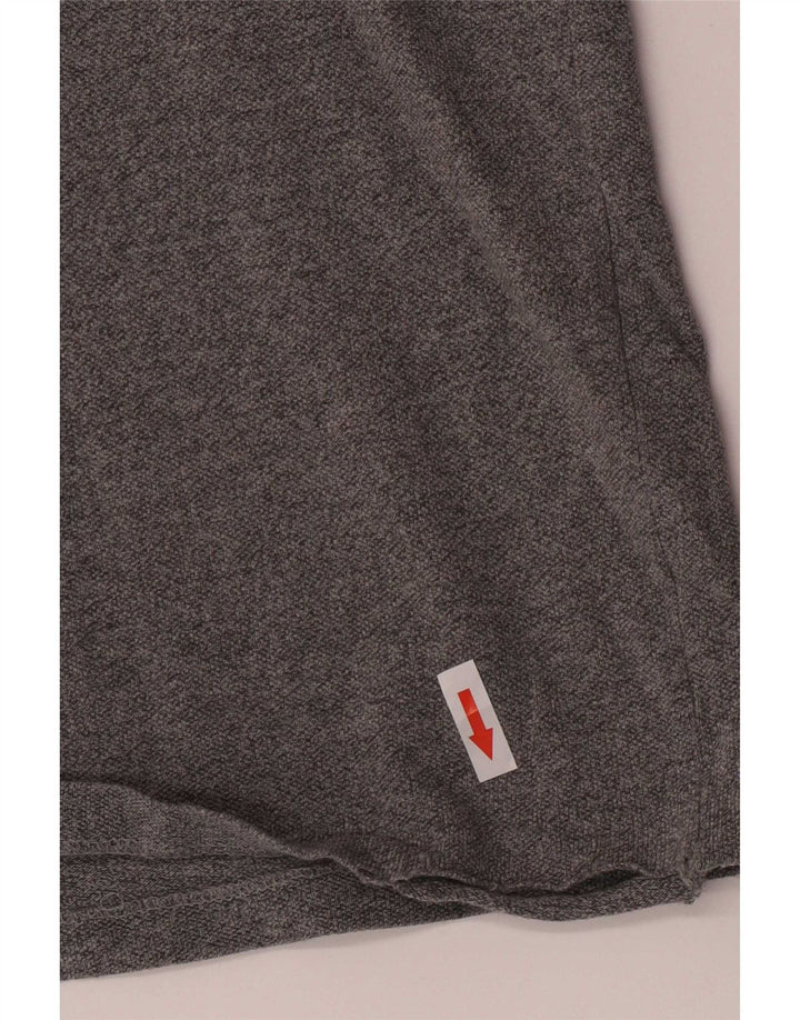 Camisa polo masculina Lacoste tamanho 5 grande algodão cinza