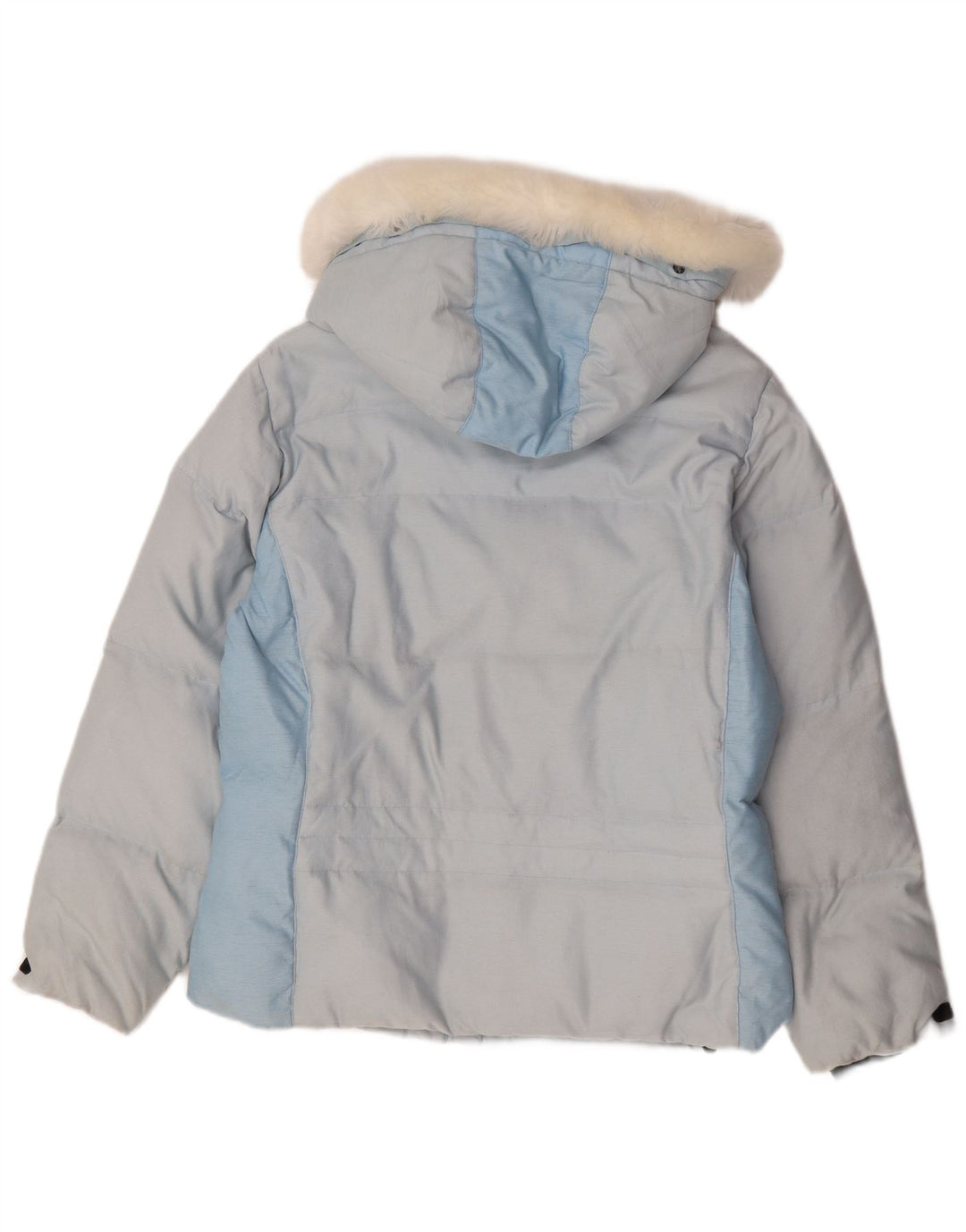 Jaqueta de esqui feminina com capuz Colmar EU 42 grande bloco colorido azul