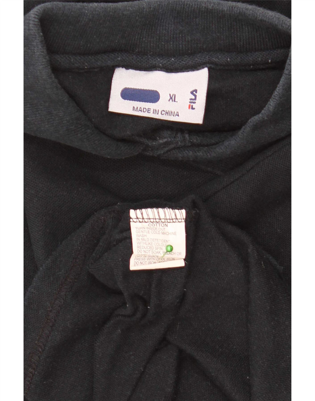 Camisa Polo Masculina Fila XL Algodão Preto