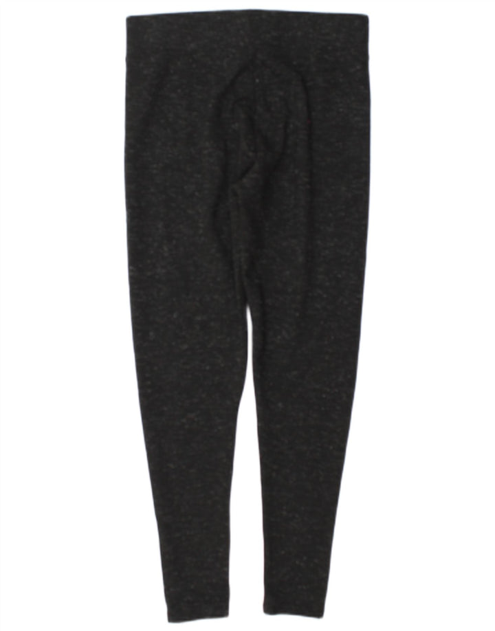 Leggings femininos Marks & Spencer Reino Unido 12 médio W28 L27 preto manchado