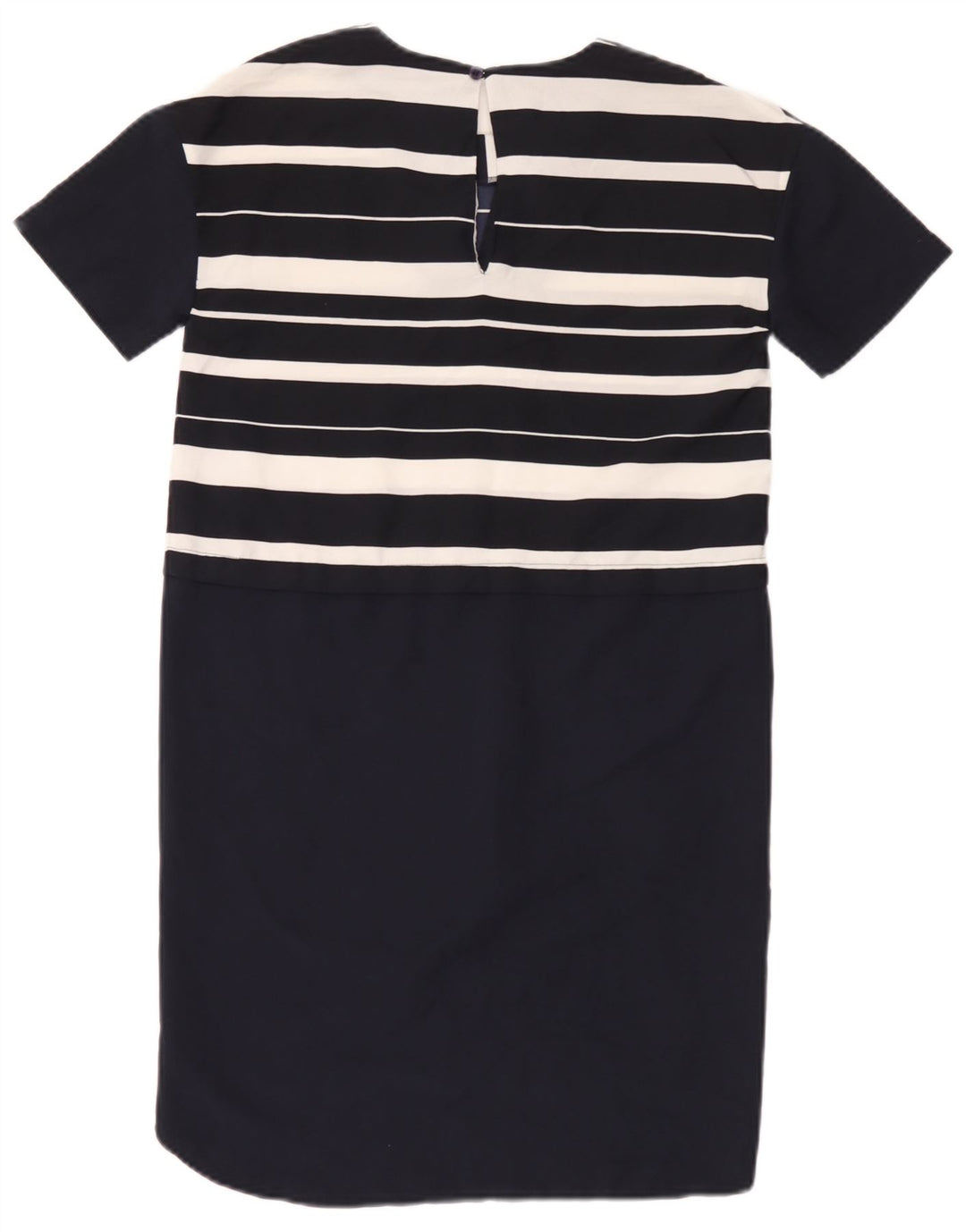 Vestido feminino French Connection UK 6 XS azul marinho poliéster listrado