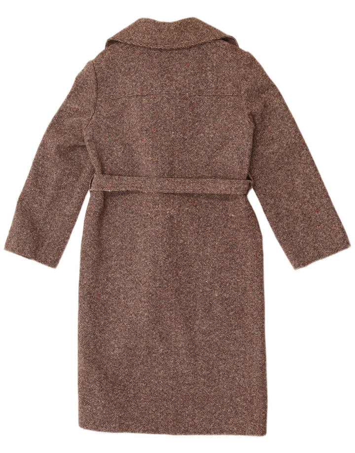Sobretudo feminino vintage IT 42 marrom médio manchado