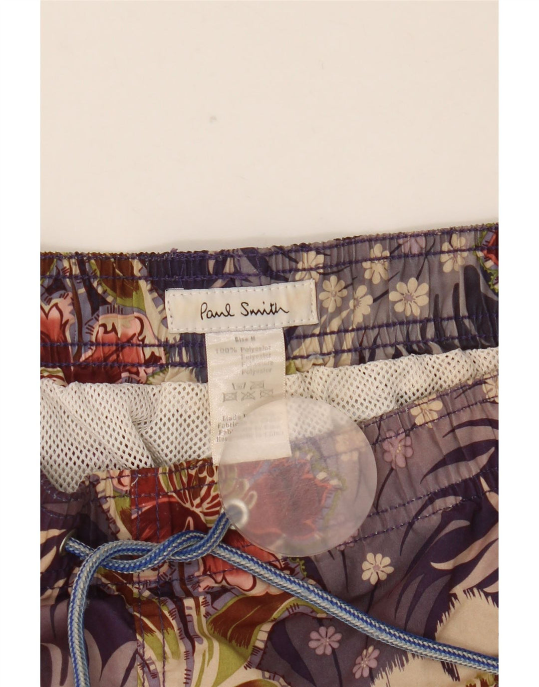 Paul Smith Shorts de natação masculino médio poliéster floral multicolorido