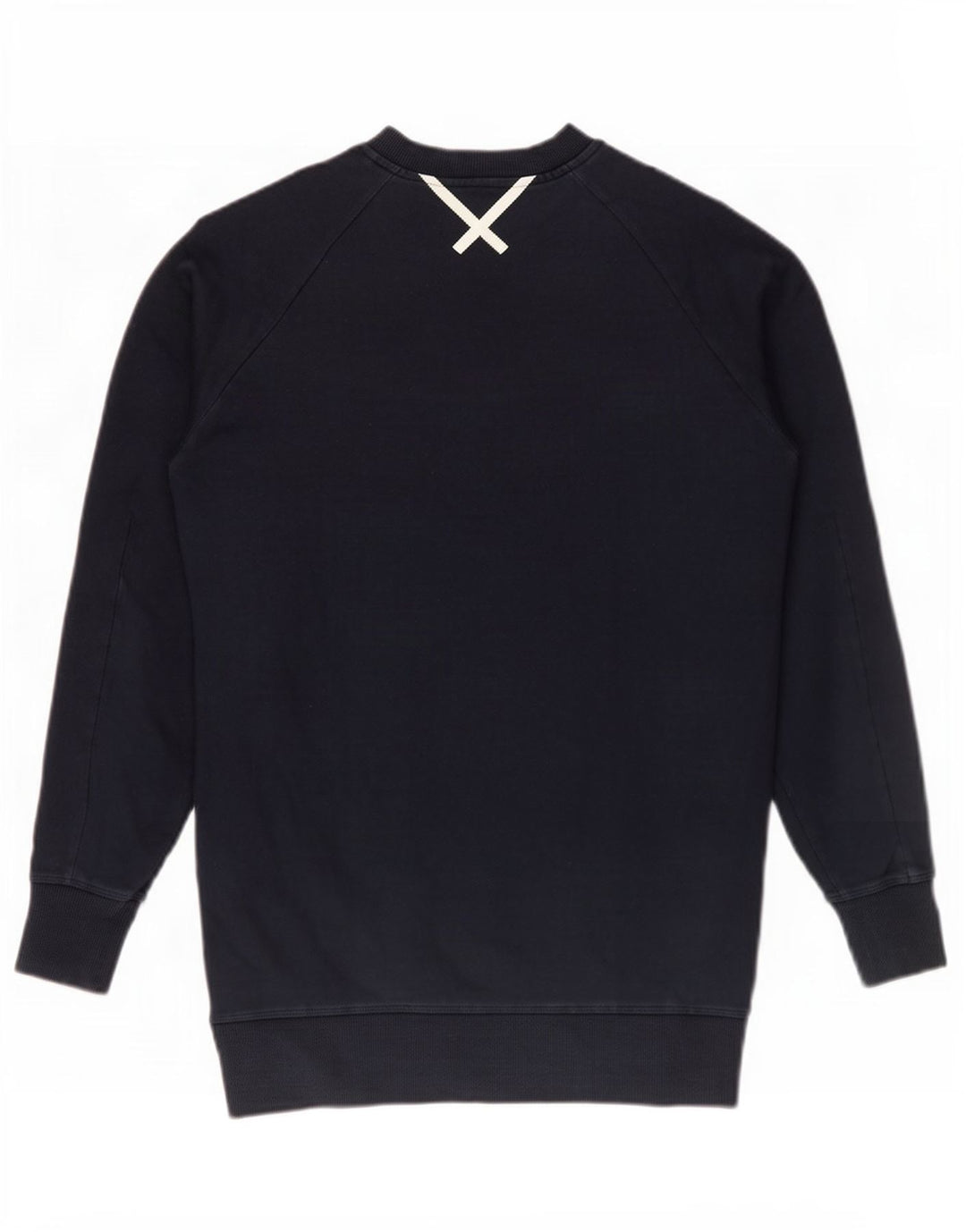 Adidas feminino oversized moletom jumper reino unido 10 pequeno azul marinho algodão
