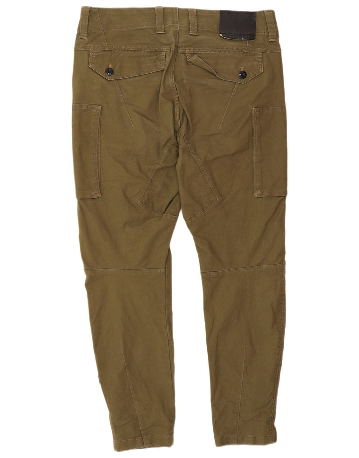 Calça cargo slim masculina G-STAR W34 L32 algodão cáqui
