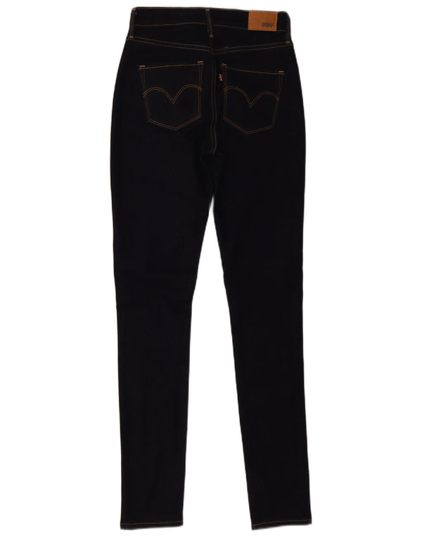 Jeans skinny de cintura alta feminino Levi's W25 L32 algodão azul marinho