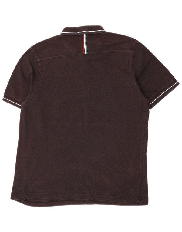 Camisa polo masculina Slim Fit Fred Perry grande algodão preto
