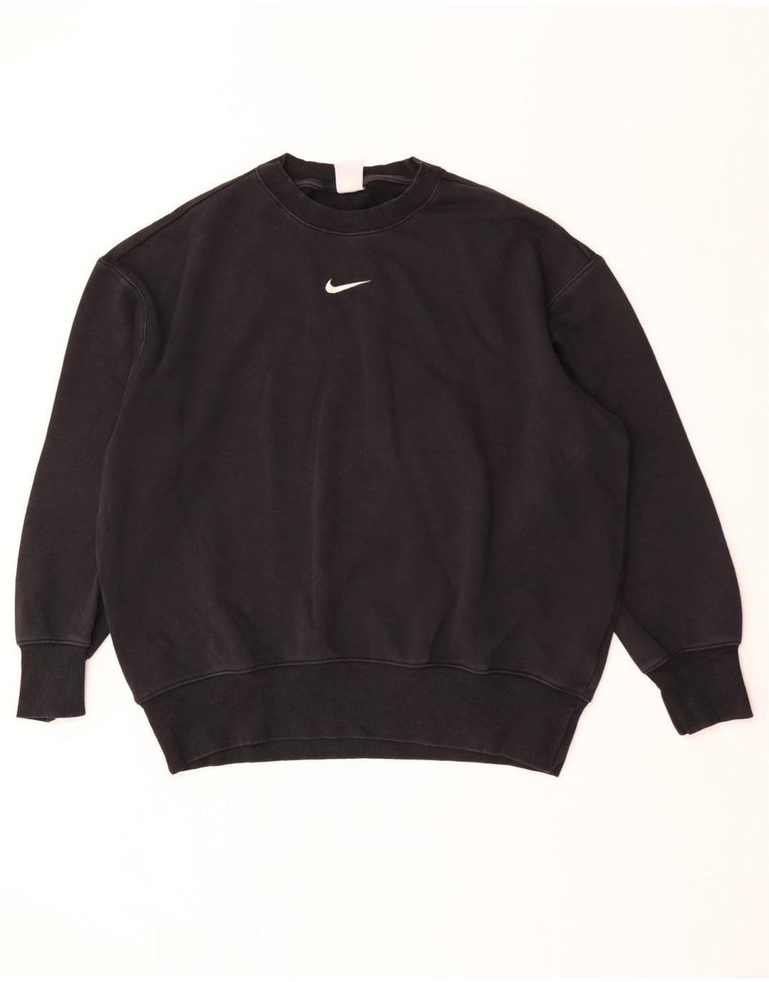 Nike masculino solto ajuste moletom jumper pequeno algodão preto