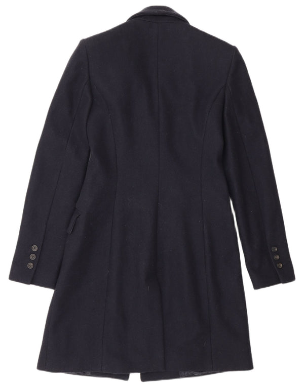Sobretudo feminino Iceberg UK 10 pequeno lã azul marinho