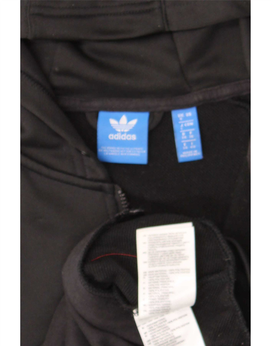 Suéter adidas feminino com capuz e zíper Reino Unido 8 pequeno poliéster preto