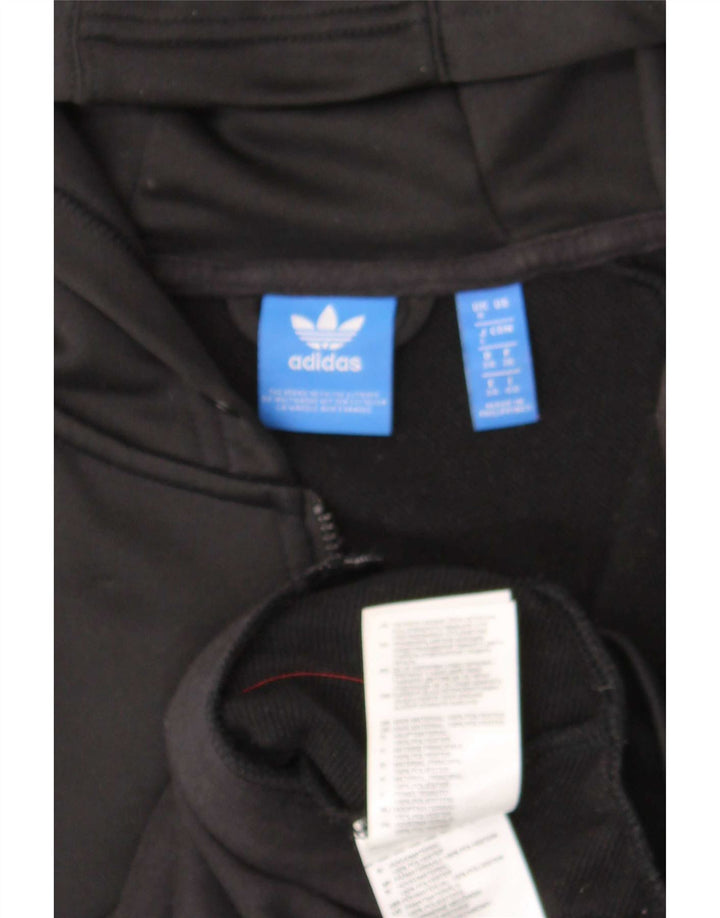 Suéter adidas feminino com capuz e zíper Reino Unido 8 pequeno poliéster preto