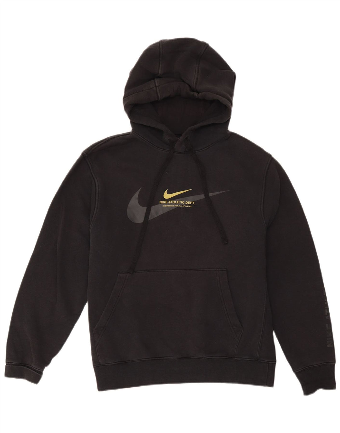 NIKE Mens Graphic Hoodie Jumper Médio Algodão Preto