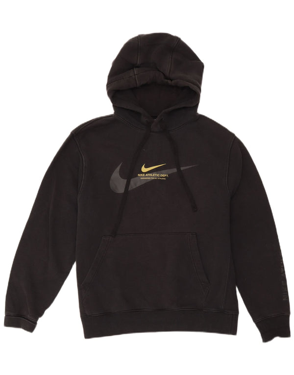 NIKE Mens Graphic Hoodie Jumper Médio Algodão Preto