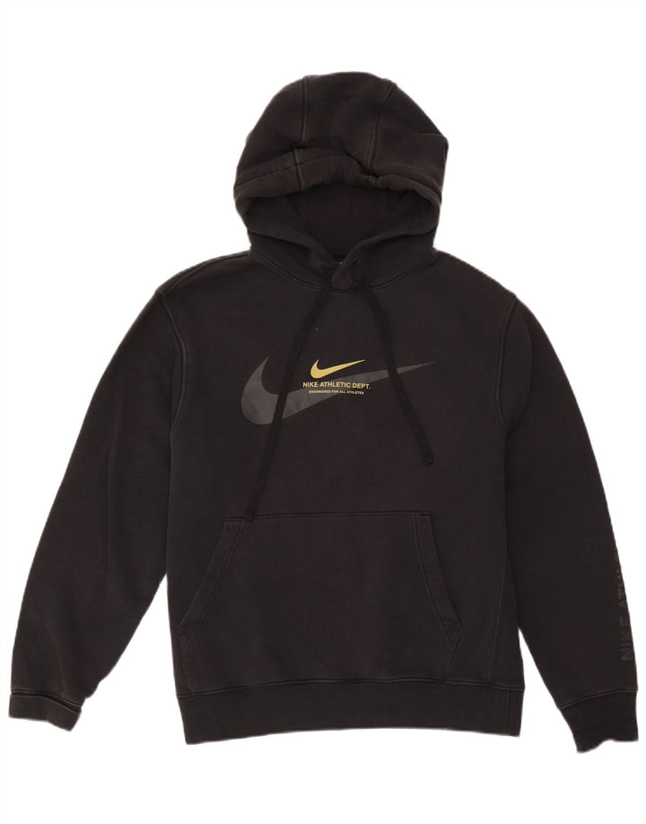 NIKE Mens Graphic Hoodie Jumper Médio Algodão Preto