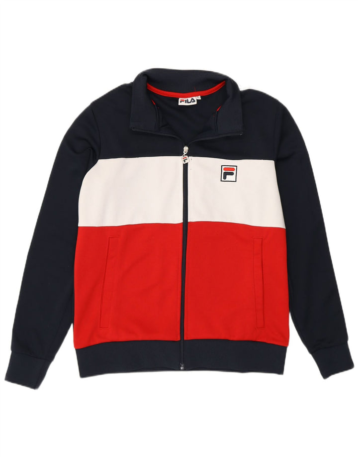 Jaqueta masculina Fila Graphic Tracksuit Top pequeno bloco colorido multicolorido