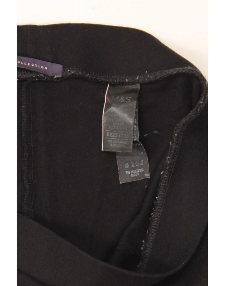 Leggings de estribo feminino Marks & Spencer Reino Unido 12 viscose preta média