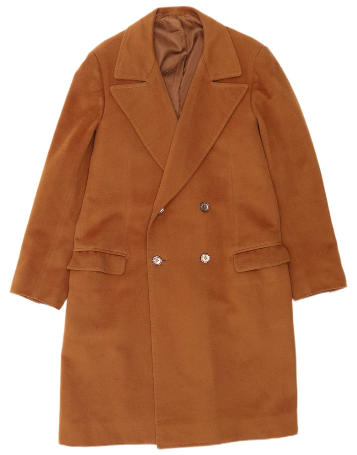 Casaco masculino vintage com peito duplo UK 38 marrom médio