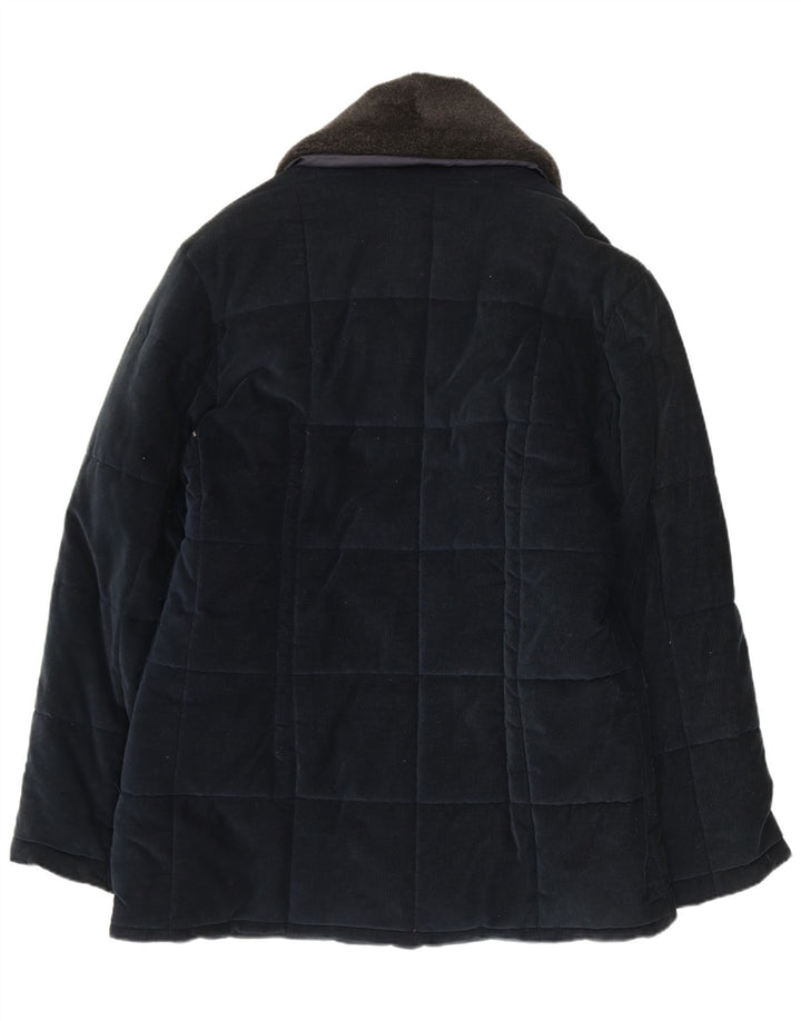 Jaqueta de veludo acolchoada Belfe & masculina UK 38 algodão azul marinho médio