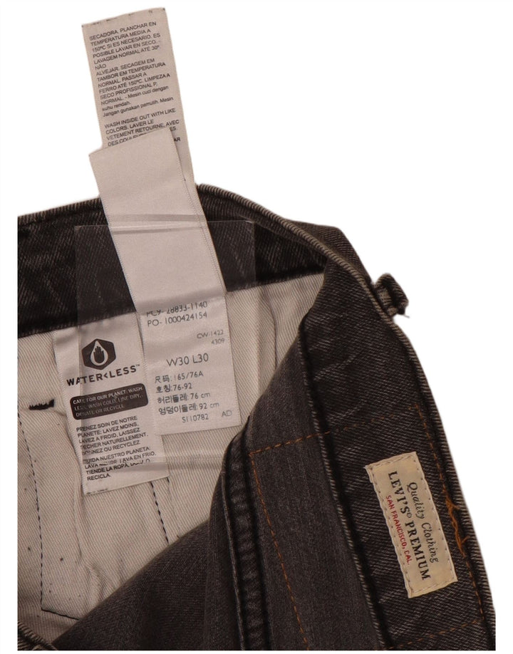 LEVI'S Masculino 512 Slim Tapered Jeans W30 L30 Algodão Cinza