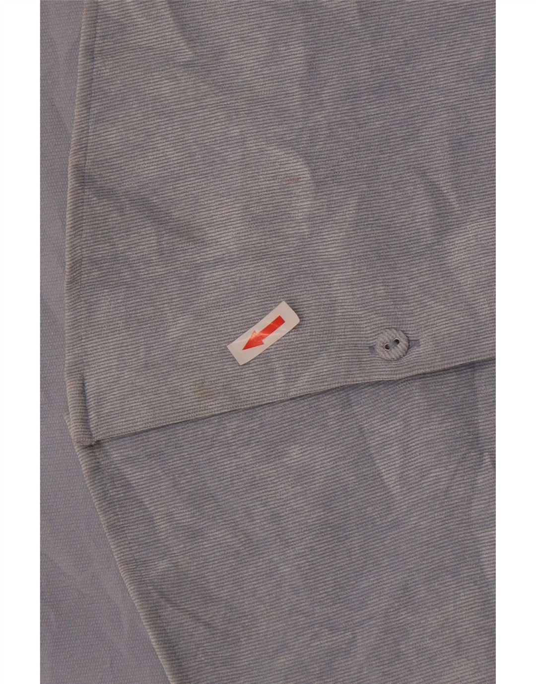 Zara Camisa feminina de veludo cotelê UK 14 poliéster azul médio