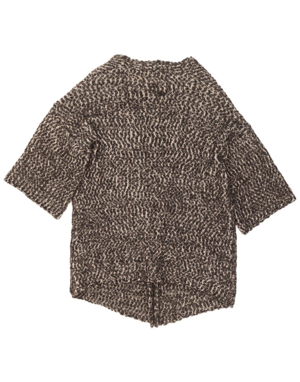 Suéter cardigã feminino Massimo Dutti manga 3/4 grande Reino Unido 10 pequeno cinza