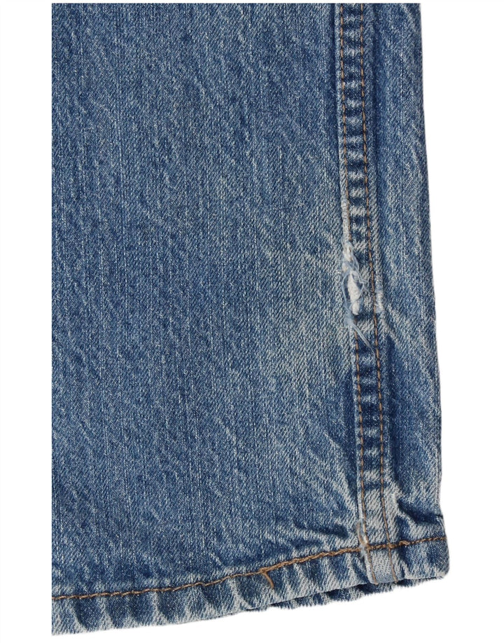 Calça jeans reta regular masculina Marks & Spencer W34 L31 algodão azul