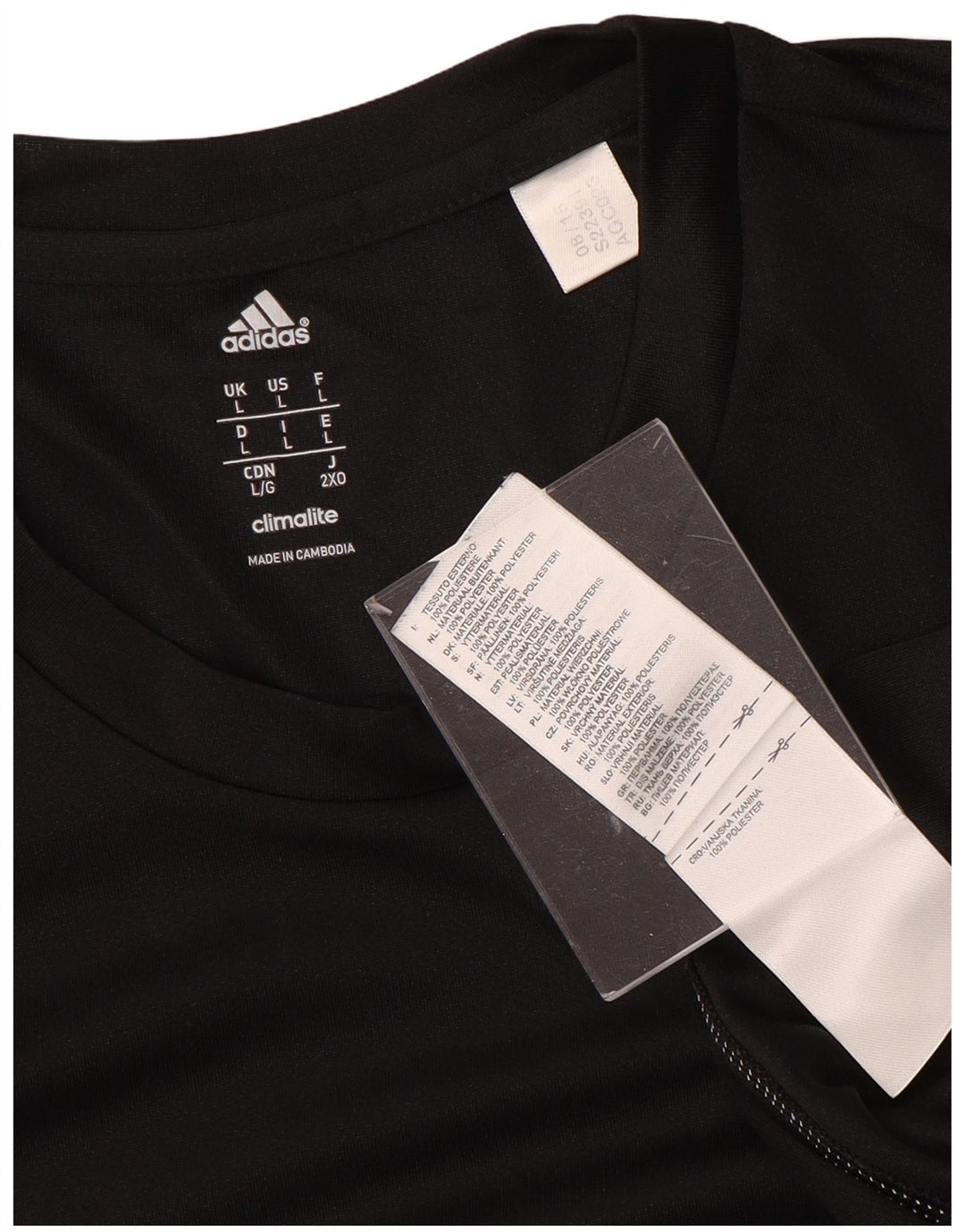 Camiseta Adidas Masculina Climalite Top Grande Poliéster Preto