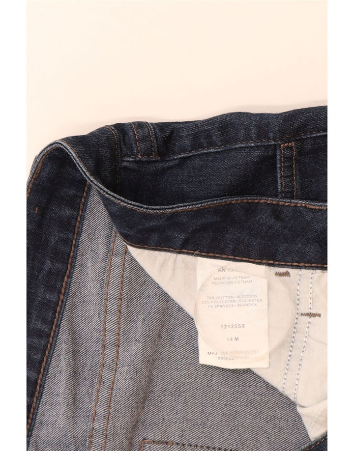 Calça jeans feminina LEE Riders cintura média capri EUA 14 grande W34 L19 azul marinho