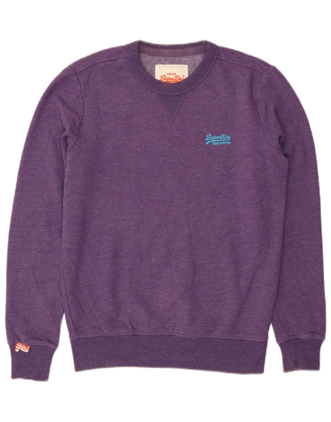 SUPERDRY moletom masculino jumper pequeno algodão roxo