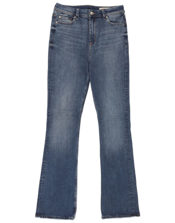 Jeans Marks & Spencer feminino longo slim queimado Reino Unido 12 médio W28 L32 azul